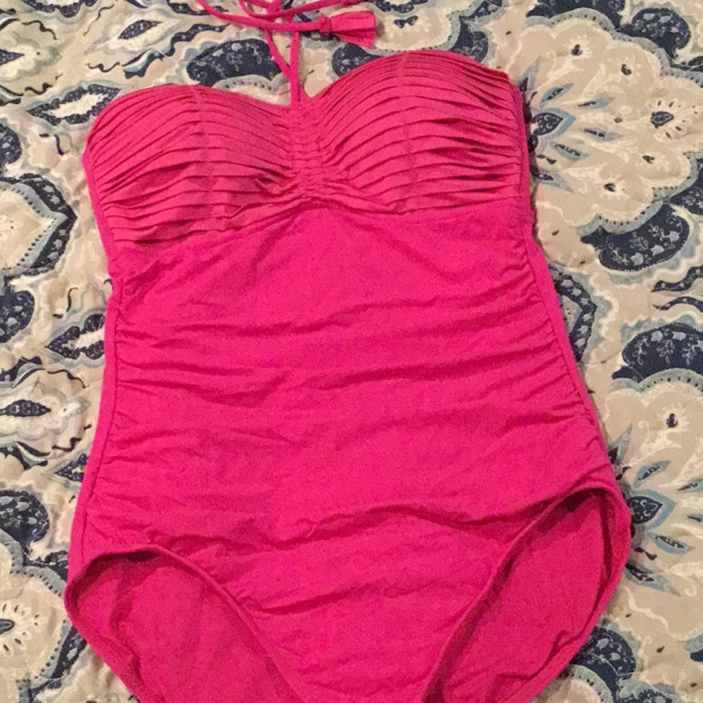 Seafolly one piece pink bathing swim suit 8 M